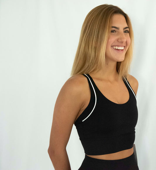 Asana B&W sports bra